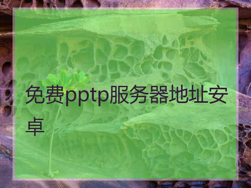 免费pptp服务器地址安卓