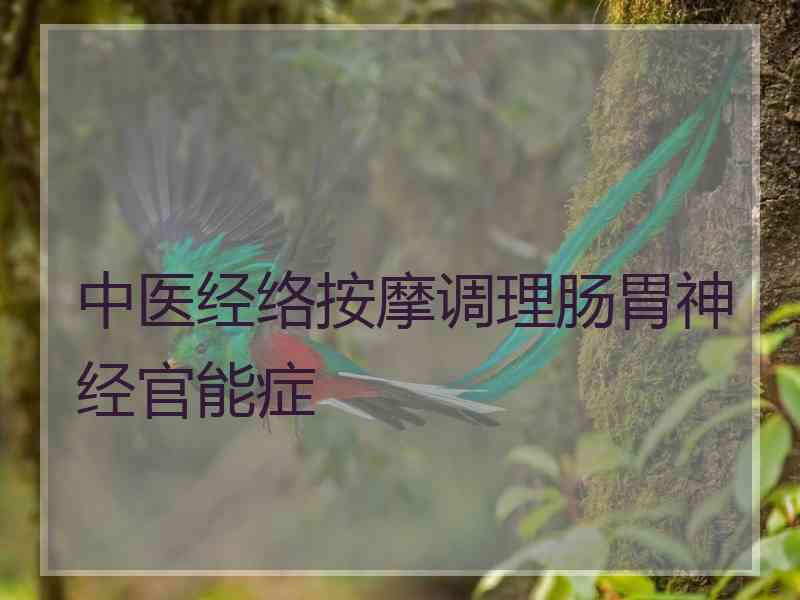 中医经络按摩调理肠胃神经官能症