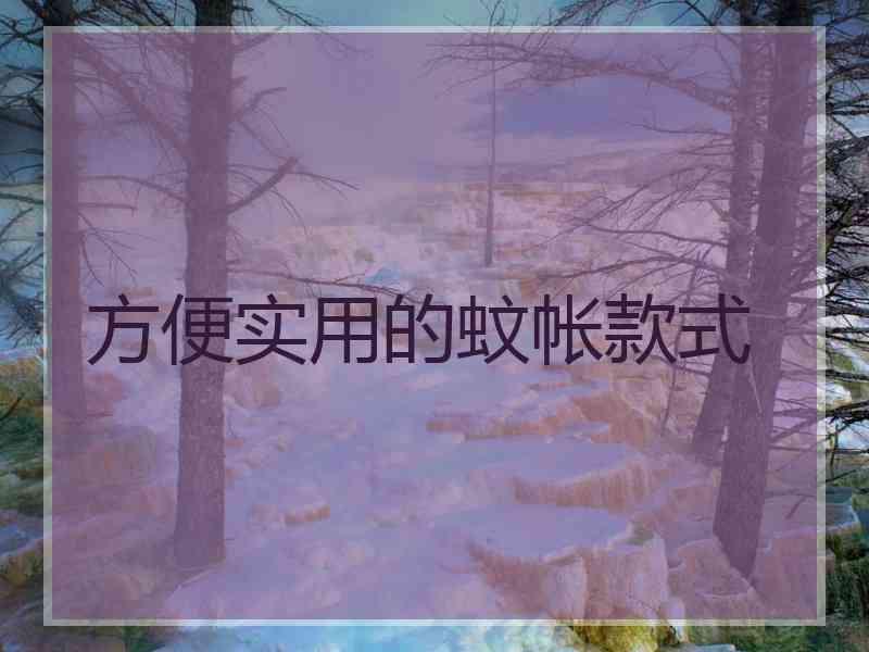 方便实用的蚊帐款式
