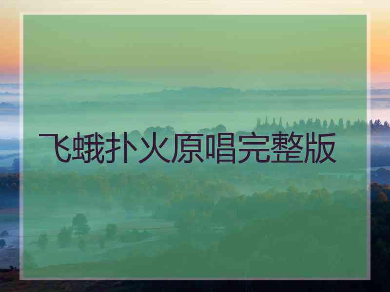 飞蛾扑火原唱完整版