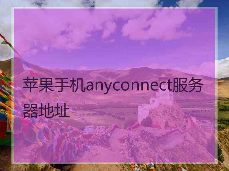 苹果手机anyconnect服务器地址