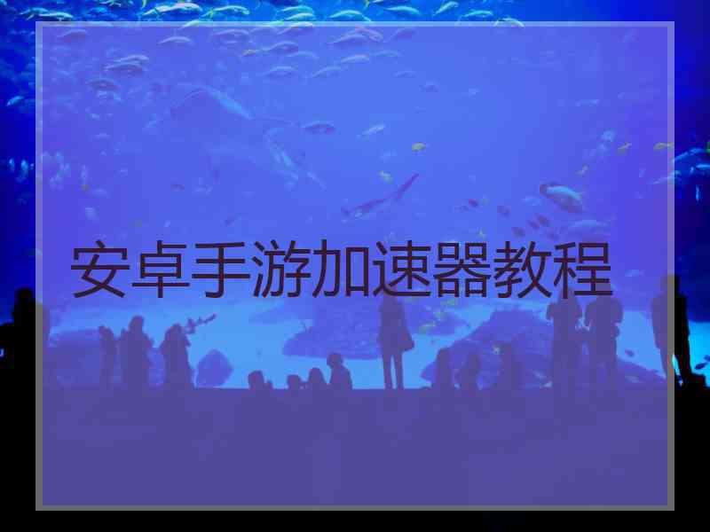 安卓手游加速器教程