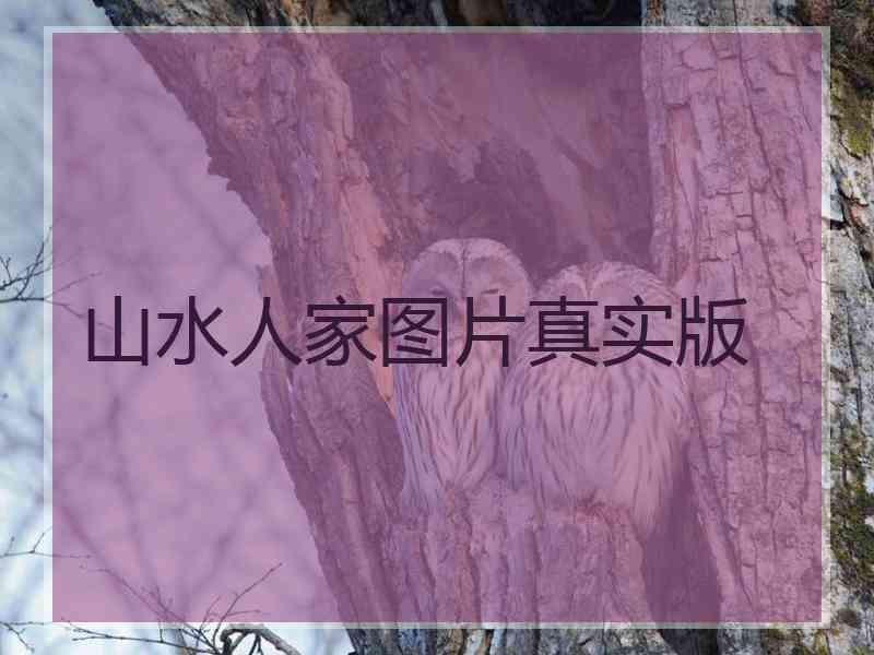 山水人家图片真实版