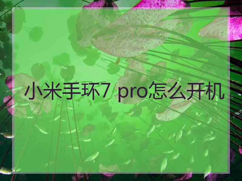 小米手环7 pro怎么开机