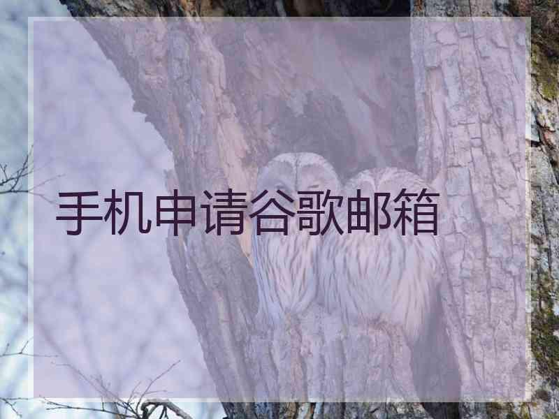 手机申请谷歌邮箱