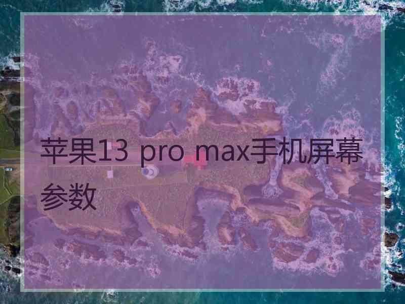 苹果13 pro max手机屏幕参数
