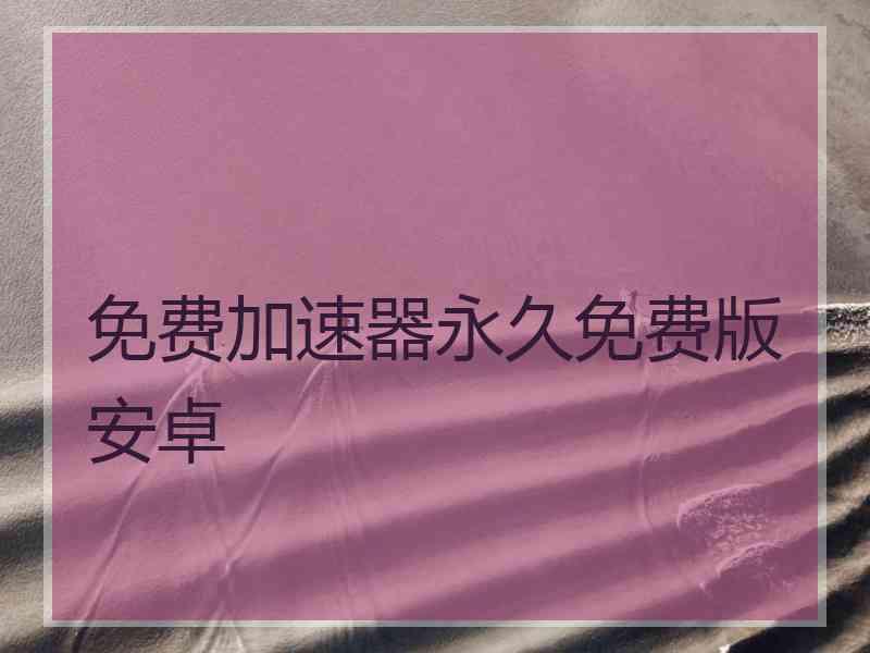 免费加速器永久免费版安卓