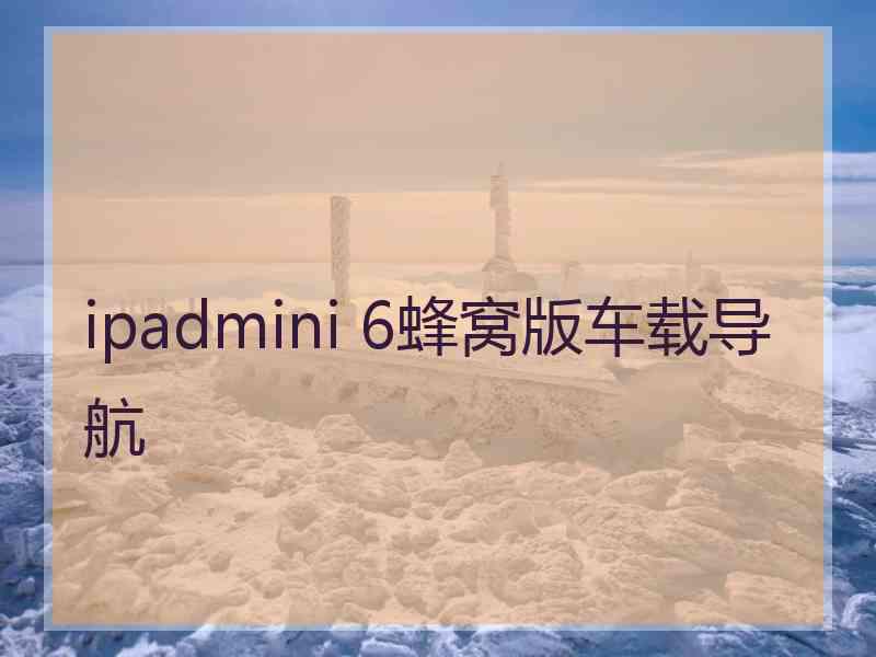 ipadmini 6蜂窝版车载导航