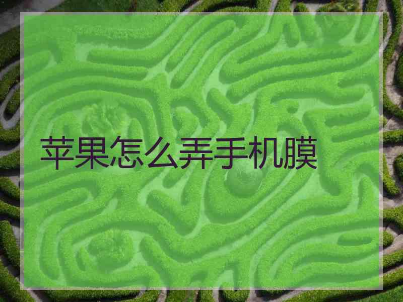 苹果怎么弄手机膜