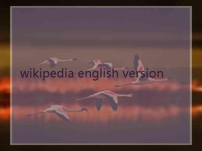 wikipedia english version