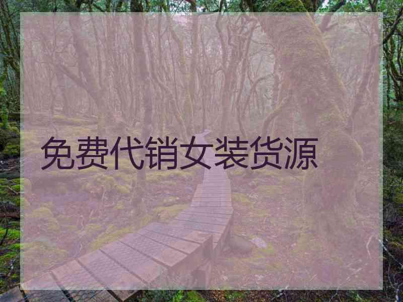 免费代销女装货源