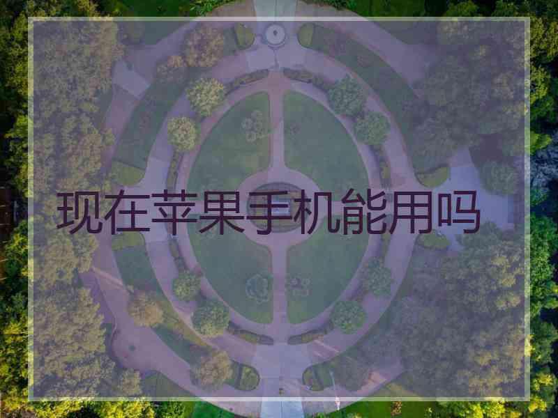 现在苹果手机能用吗