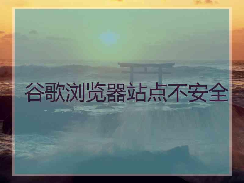 谷歌浏览器站点不安全