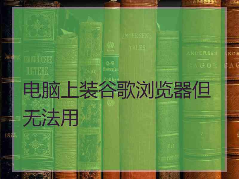 电脑上装谷歌浏览器但无法用