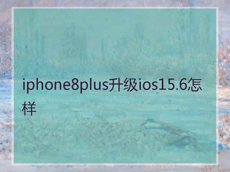 iphone8plus升级ios15.6怎样