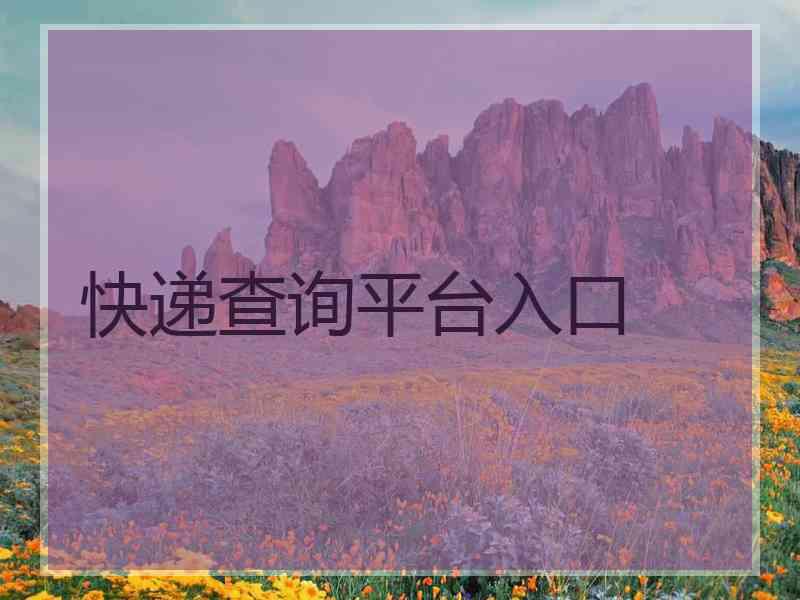 快递查询平台入口