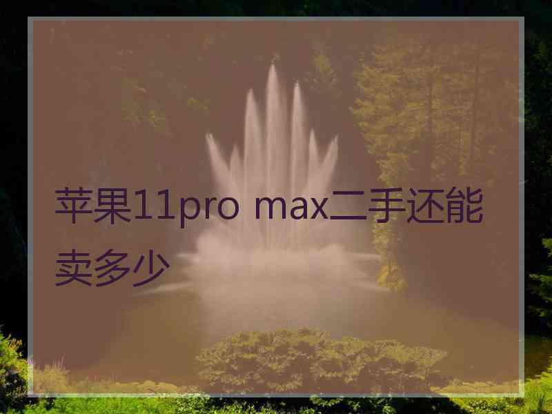 苹果11pro max二手还能卖多少