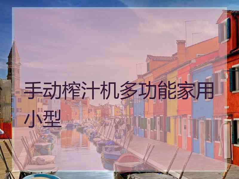 手动榨汁机多功能家用小型