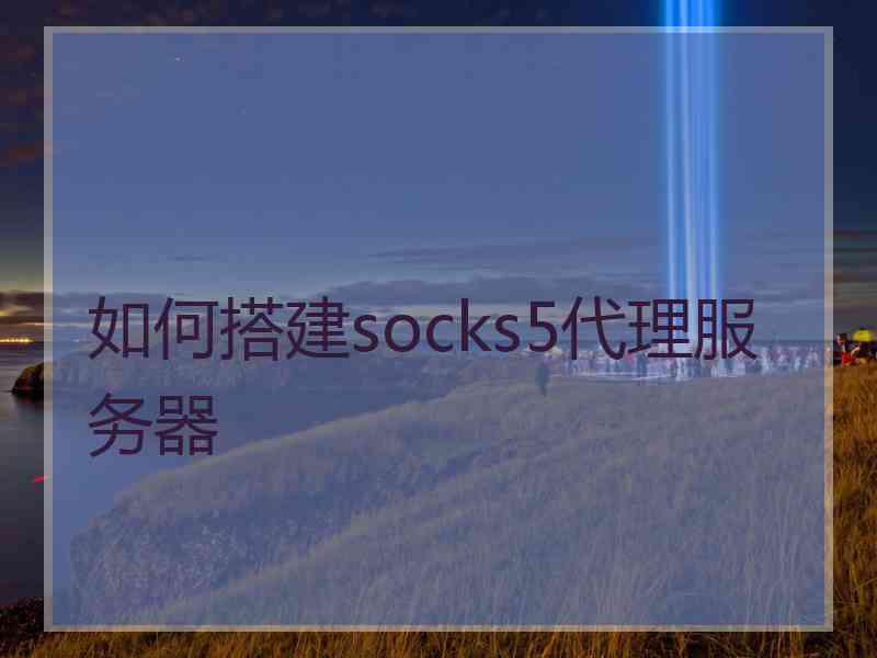 如何搭建socks5代理服务器