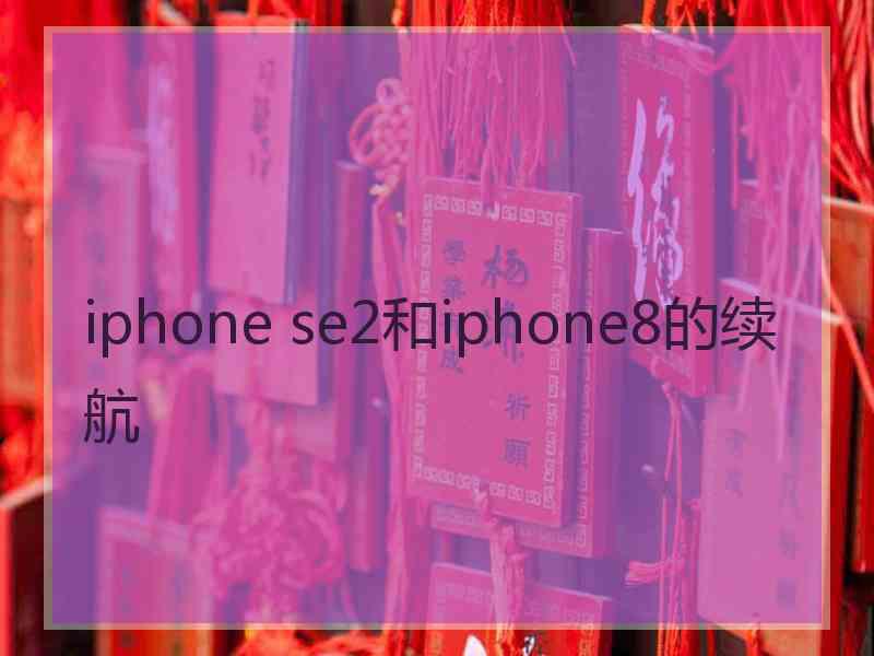 iphone se2和iphone8的续航
