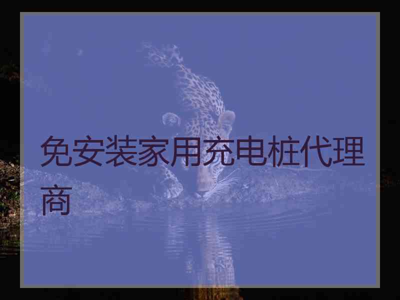 免安装家用充电桩代理商