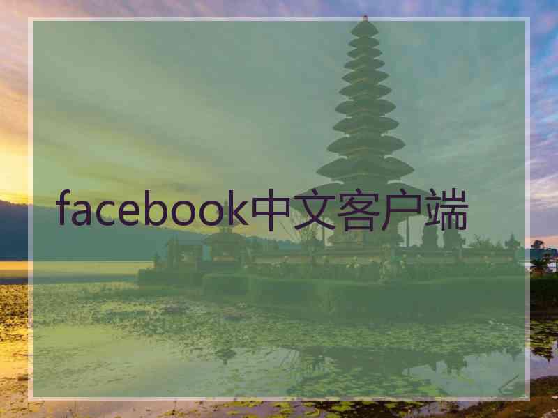 facebook中文客户端