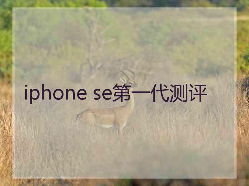 iphone se第一代测评