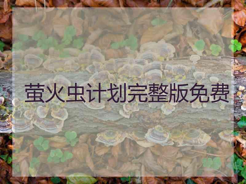 萤火虫计划完整版免费