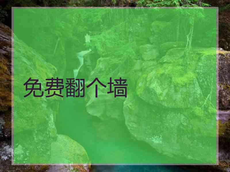 免费翻个墙