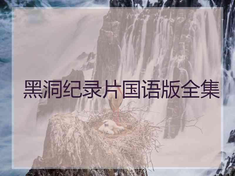 黑洞纪录片国语版全集
