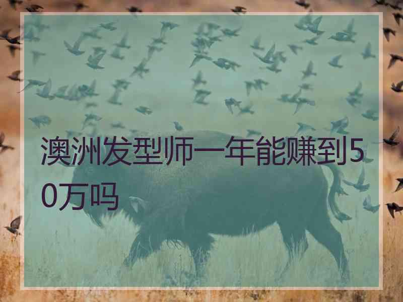 澳洲发型师一年能赚到50万吗