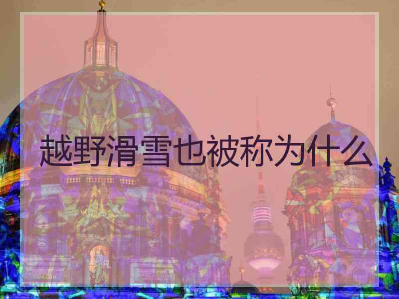 越野滑雪也被称为什么