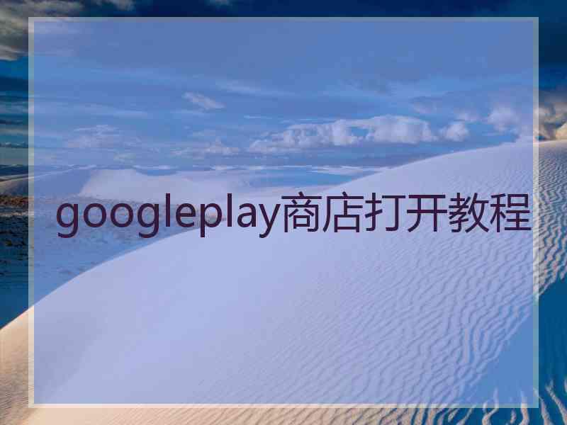 googleplay商店打开教程