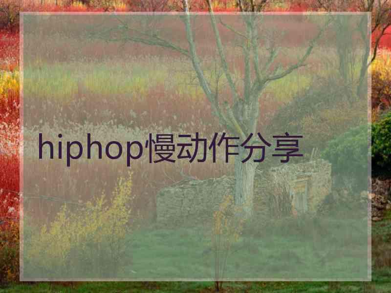 hiphop慢动作分享