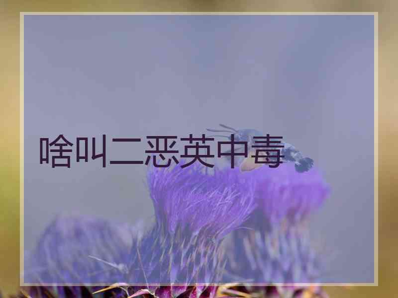 啥叫二恶英中毒
