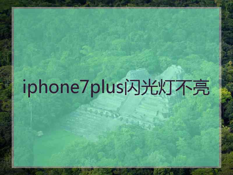 iphone7plus闪光灯不亮