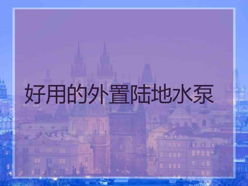 好用的外置陆地水泵
