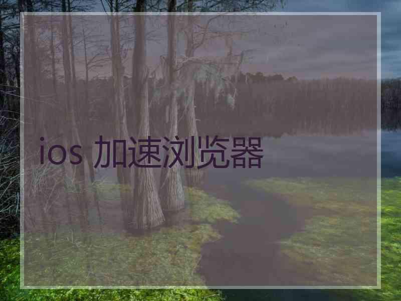 ios 加速浏览器