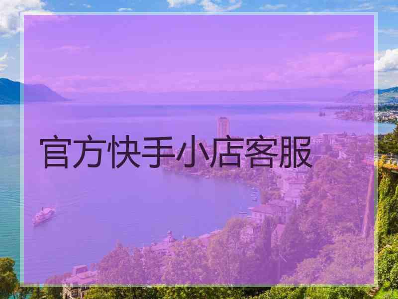 官方快手小店客服