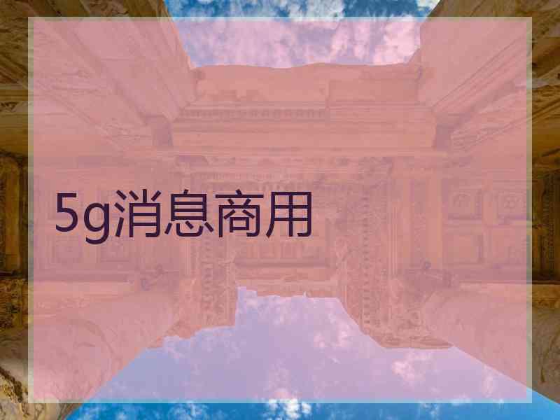 5g消息商用