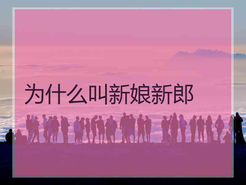 为什么叫新娘新郎