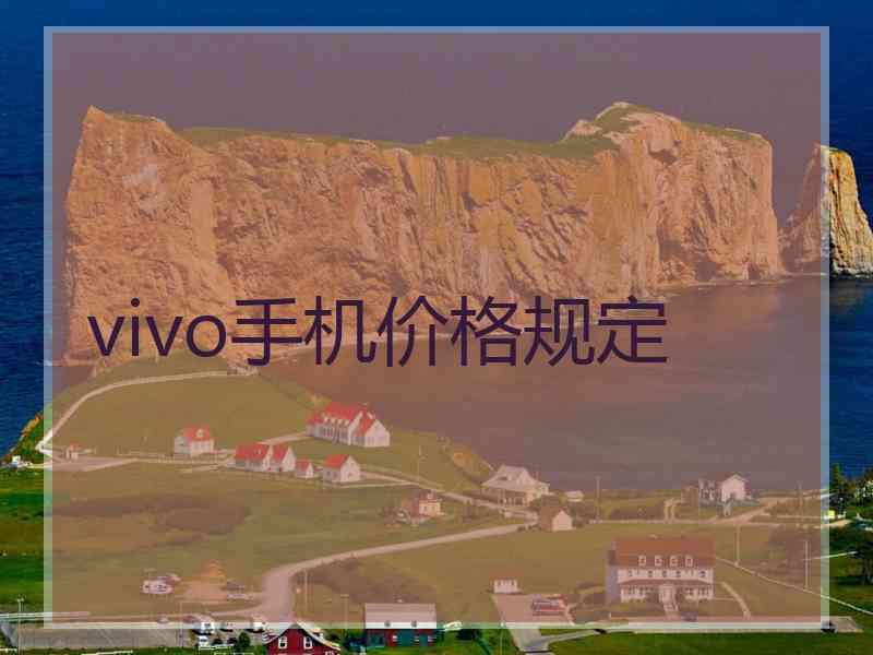 vivo手机价格规定