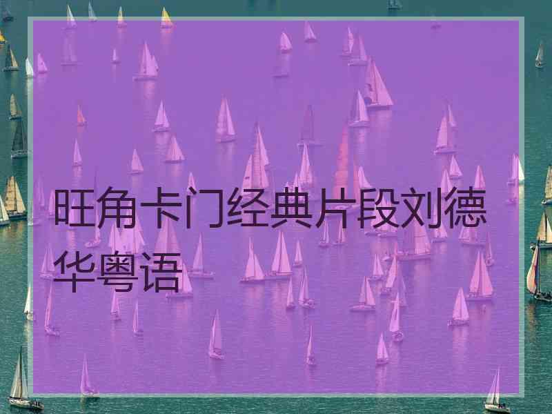 旺角卡门经典片段刘德华粤语