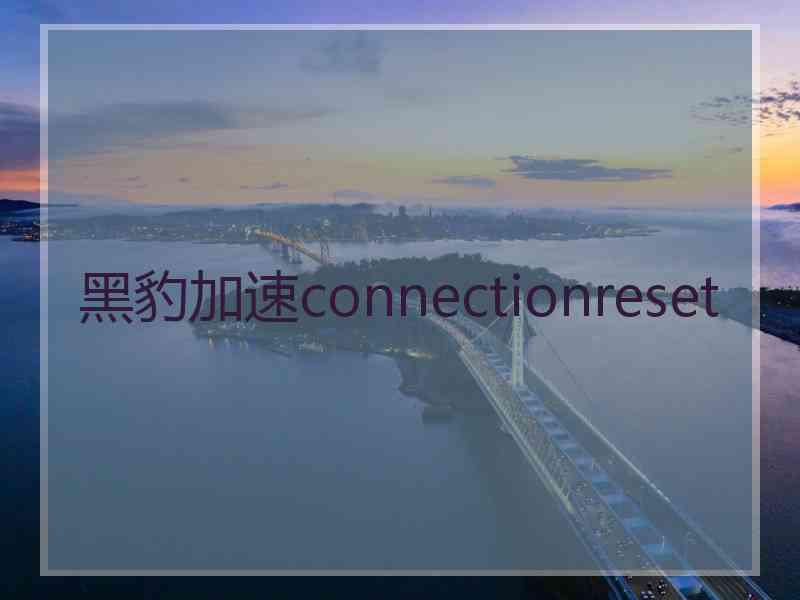 黑豹加速connectionreset