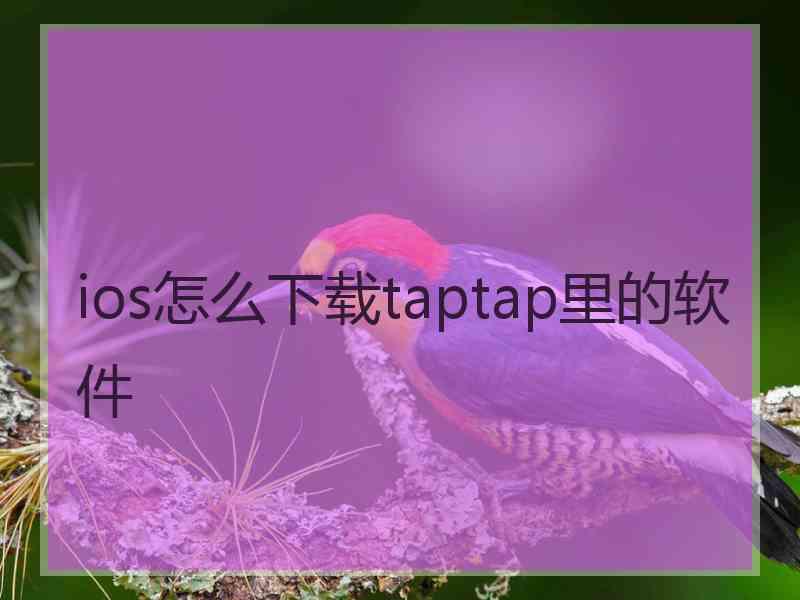 ios怎么下载taptap里的软件