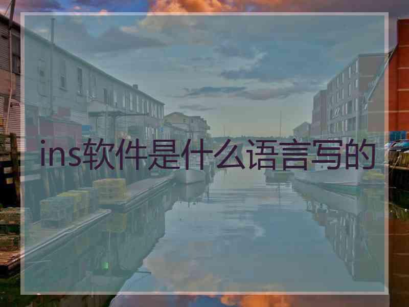 ins软件是什么语言写的