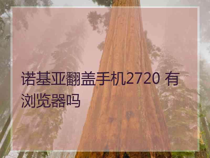 诺基亚翻盖手机2720 有浏览器吗
