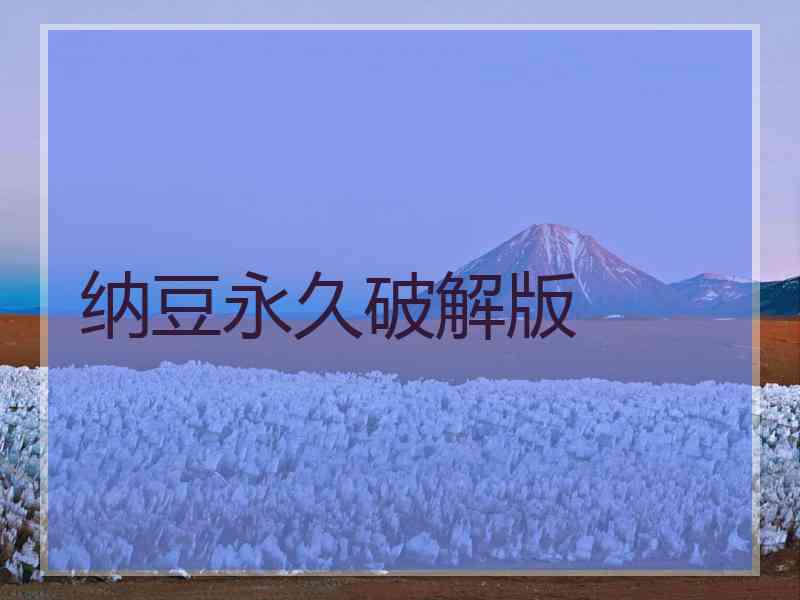 纳豆永久破解版