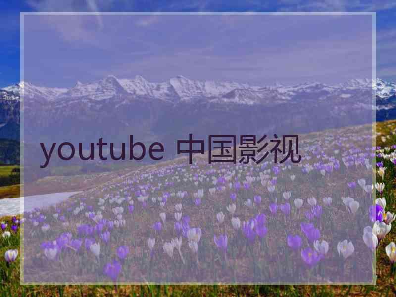 youtube 中国影视