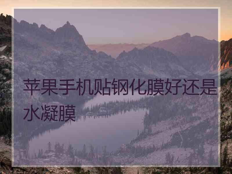 苹果手机贴钢化膜好还是水凝膜